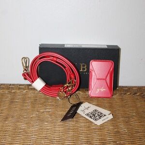 Ziba Luxury Fashion Crossbody Phone Strap & Snap on MagSafe Wallet. 2-Piece Set